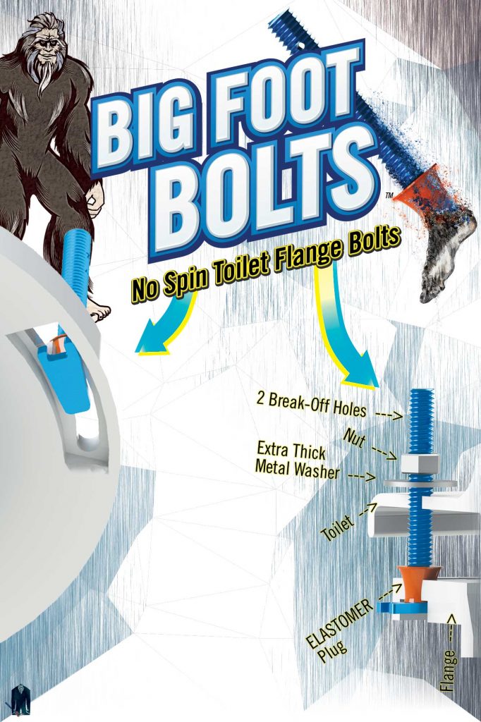 Big Foot Bolts No Spin Toilet Flange Bolts Big Foot Bolts